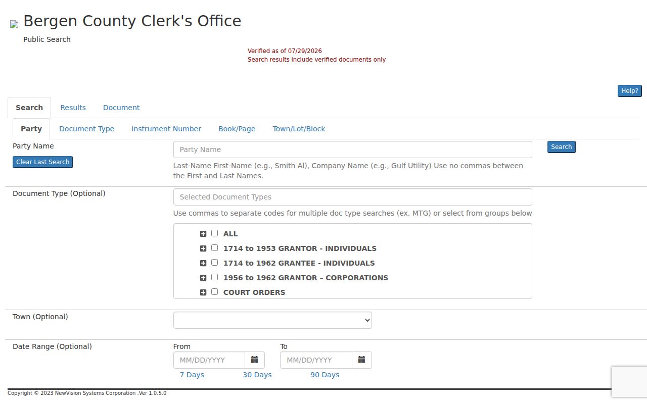 Mahwah previous residents Bergen BrowserView land record details