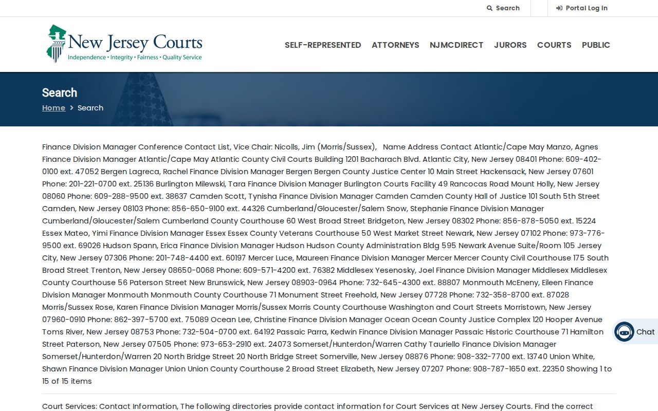 Mahwah residents directory New Jersey Courts public search